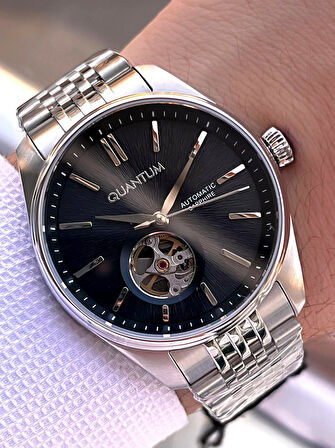 Quantum Otomatik Mekanizma Sapphire Cizilmez Cam Çelik Kordon 10 Atm Erkek Kol Saat EMG.1207.350