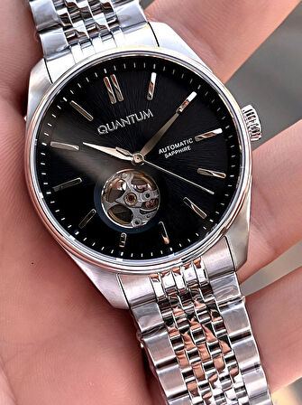 Quantum Otomatik Mekanizma Sapphire Cizilmez Cam Çelik Kordon 10 Atm Erkek Kol Saat EMG.1207.350