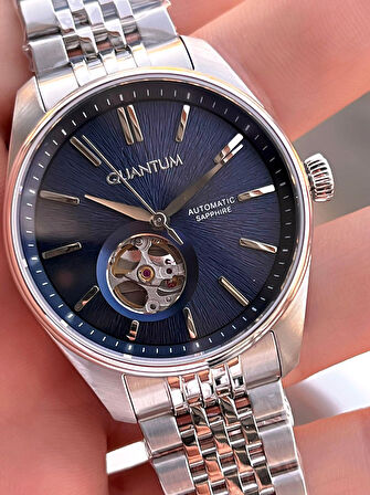 Quantum Otomatik Mekanizma Sapphire Cizilmez Cam Çelik Kordon 10 Atm Erkek Kol Saat EMG.1207.390