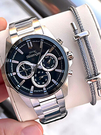 İtalyan Tasarım Bileklik Hediyeli Çelik Kordon İç Fonksiyonları Aktif Erkek Kol Saati YNB.2456.2.02