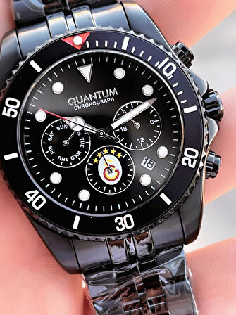 Quantum Galatasaraylı Lisanslı İtalyan Tasarım Bileklik Hediyeli 10 Atm Taraftar Kol Saati EGS1090.650