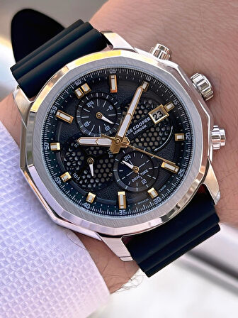 Lee Cooper İtalyan Tasarım Bileklik Hediyeli Silikon Kordon 5 Atm Erkek Kol Saati ELC.08238.351