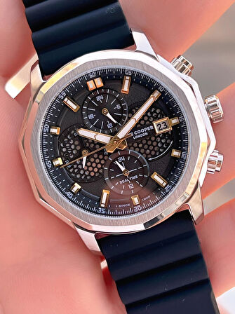 Lee Cooper İtalyan Tasarım Bileklik Hediyeli Silikon Kordon 5 Atm Erkek Kol Saati ELC.08238.351