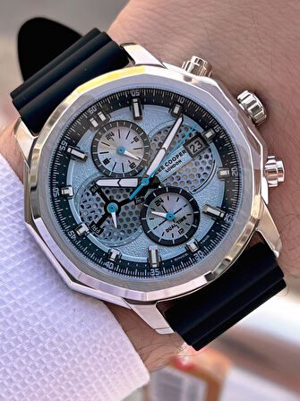 Lee Cooper İtalyan Tasarım Bileklik Hediyeli Silikon Kordon 5 Atm Erkek Kol Saati ELC.08238.301