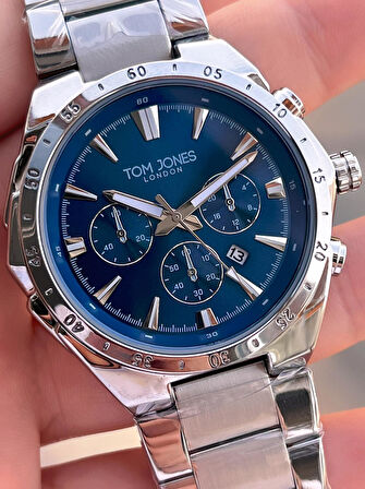 Tom Jones Çelik Kordon 3 Atm Suya Dayanıklı 2 Yıl Garantili Erkek Kol Saati TJE1.2389.7