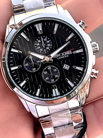 Tom Jones Çelik Kordon 3 Atm Suya Dayanıklı 2 Yıl Garantili Erkek Kol Saati TJE1.2389.2