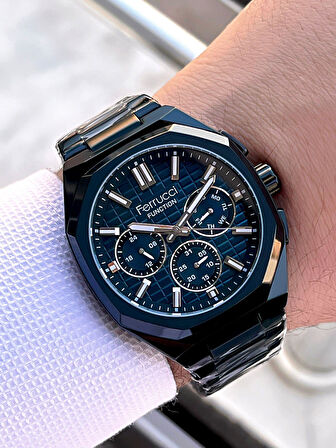 Ferrucci 2 Yıl Garantili Çelik Kordon İç Kadran Özellikleri Aktif 3 Atm Erkek Kol Saati EF.03372.02