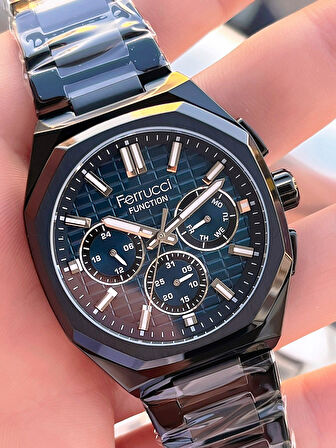 Ferrucci 2 Yıl Garantili Çelik Kordon İç Kadran Özellikleri Aktif 3 Atm Erkek Kol Saati EF.03372.02