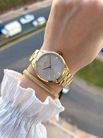 Slazenger Çelik Kordon 5 Atm Suya Dayanıklı 2 Yıl Garantili Kadın Kol Saati SL.1915.3.04