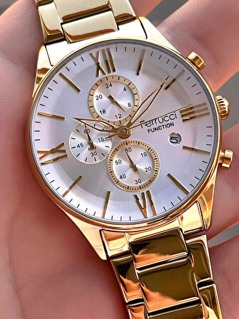 Ferrucci 2 Yıl Garantili Çelik Kordon İç Kadran Özellikleri Aktif 3 Atm Erkek Kol Saati EF.14079.SG