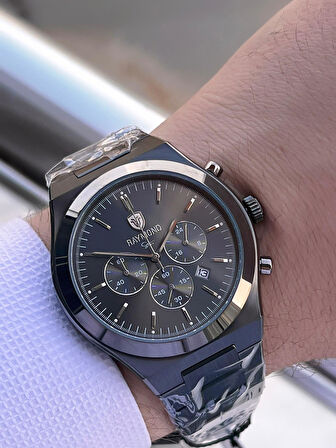 Raymond Nişan Ve Damatlara Özel Çelik Kordon 2 Yıl Garantili 5 Atm Erkek Kol Saati+Bileklik RMD.18