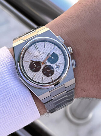 Raymond Nişan Ve Damatlara Özel Çelik Kordon 2 Yıl Garantili 5 Atm Erkek Kol Saati+Bileklik RMD.19