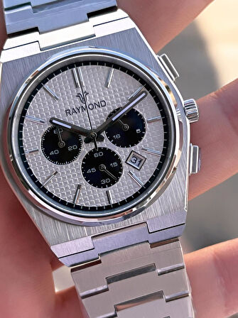 Raymond Nişan Ve Damatlara Özel Çelik Kordon 2 Yıl Garantili 5 Atm Erkek Kol Saati+Bileklik RMD.19