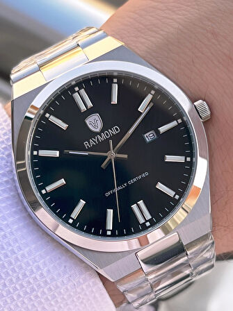 Raymond Nişan Ve Damatlara Özel Çelik Kordon 2 Yıl Garantili 5 Atm Erkek Kol Saati+Bileklik RMD.24