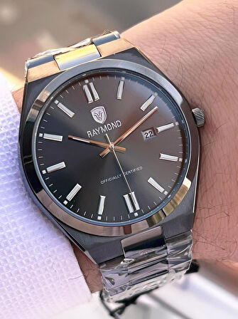 Raymond Nişan Ve Damatlara Özel Çelik Kordon 2 Yıl Garantili 5 Atm Erkek Kol Saati+Bileklik RMD.26