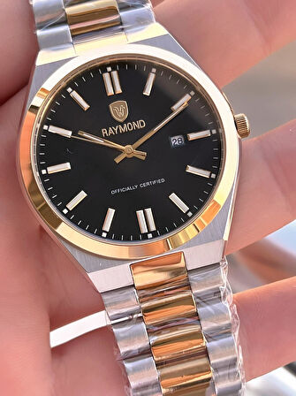 Raymond Nişan Ve Damatlara Özel Çelik Kordon 2 Yıl Garantili 5 Atm Erkek Kol Saati+Bileklik RMD.27