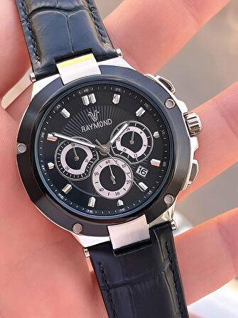 Raymond Nişan Ve Damatlara Özel Deri Kordon 2 Yıl Garantili 5 Atm Erkek Kol Saati+Bileklik RMD.46
