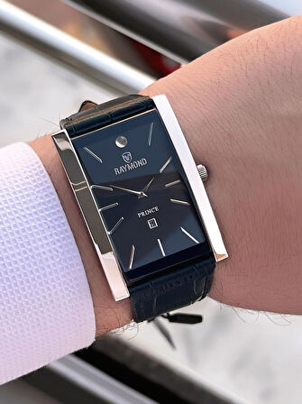 Raymond Nişan Ve Damatlara Özel Deri Kordon 2 Yıl Garantili 5 Atm Erkek Kol Saati+Bileklik RMD.46