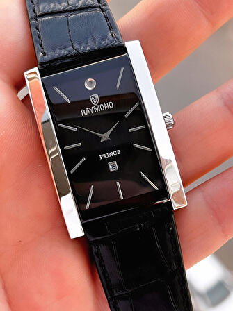 Raymond Nişan Ve Damatlara Özel Deri Kordon 2 Yıl Garantili 5 Atm Erkek Kol Saati+Bileklik RMD.46