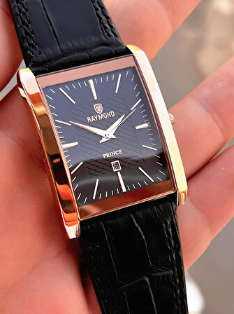 Raymond Nişan Ve Damatlara Özel Deri Kordon 2 Yıl Garantili 5 Atm Erkek Kol Saati+Bileklik RMD.52