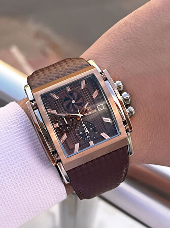 Raymond Nişan Ve Damatlara Özel Deri Kordon 2 Yıl Garantili 5 Atm Erkek Kol Saati+Bileklik RMD.53