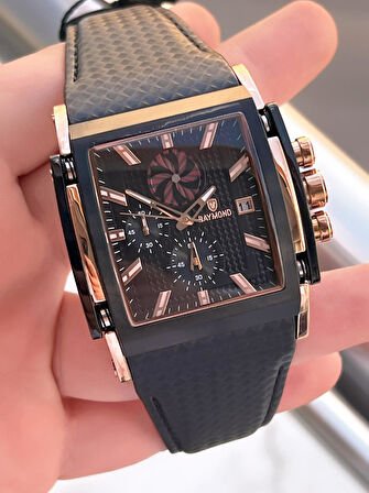 Raymond Nişan Ve Damatlara Özel Deri Kordon 2 Yıl Garantili 5 Atm Erkek Kol Saati+Bileklik RMD.54