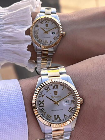 Raymond Ciflere Özel Sevgili Kombini 2 Yıl Garantili 5 Atm Suya Dayanklı Çift Saati CFT.02