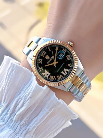 Raymond 2 Yıl Garantili Çelik Kasa Ve Kordon Kararma Renk Atma Yapmaz 5 Atm Kadın Kol Saati 611821.2