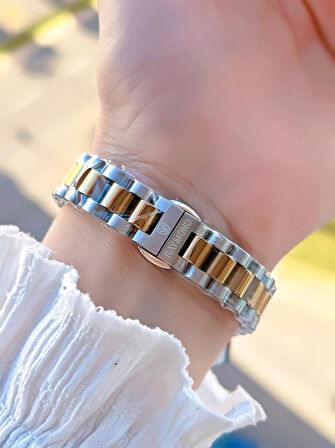 Raymond 2 Yıl Garantili Çelik Kasa Ve Kordon Kararma Renk Atma Yapmaz 5 Atm Kadın Kol Saati 611189.3