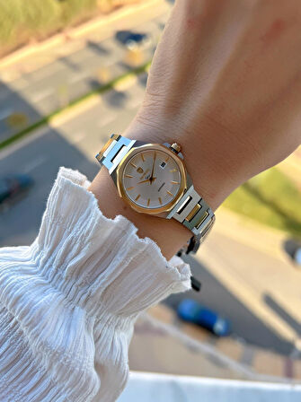 Raymond 2 Yıl Garantili Çelik Kasa Ve Kordon Kararma Renk Atma Yapmaz 5 Atm Kadın Kol Saati 611189.2