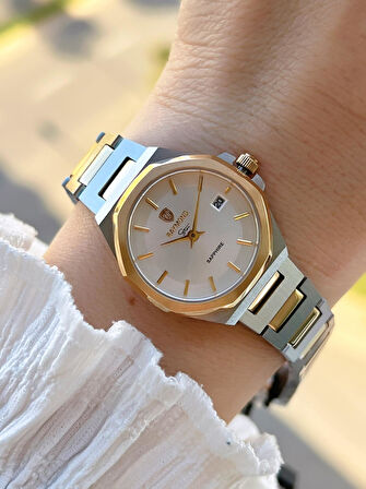 Raymond 2 Yıl Garantili Çelik Kasa Ve Kordon Kararma Renk Atma Yapmaz 5 Atm Kadın Kol Saati 211699.1