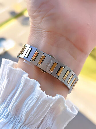 Raymond 2 Yıl Garantili Çelik Kasa Ve Kordon Kararma Renk Atma Yapmaz 5 Atm Kadın Kol Saati 211699.1