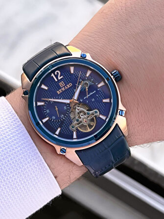 Reward İtalyan Bileklik Hediyeli Deri Kordon Otomatik Mekanizma 5 Atm Erkek Kol Saati W.145529.3