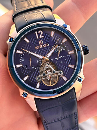 Reward İtalyan Bileklik Hediyeli Deri Kordon Otomatik Mekanizma 5 Atm Erkek Kol Saati W.145529.3