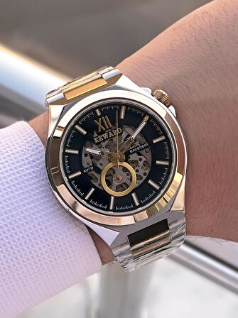 Reward Özel Tasarım Otomatik Mekanizma Çelik Kordon 5 Atm Suya Dayaknıklı Erkek Kol Saati W.145514.1