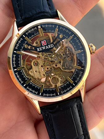 Reward İtalyan Bileklik Hediyeli Deri Kordon Otomatik Mekanizma 5 Atm Erkek Kol Saati W.142270.2