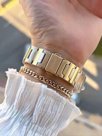 Dice Kayek 2 Yıl Garantili Çelik Kasa Ve Kordon 5 Atm Suya Dayanıklı Kadın Kol Saati+Bileklik DC.001