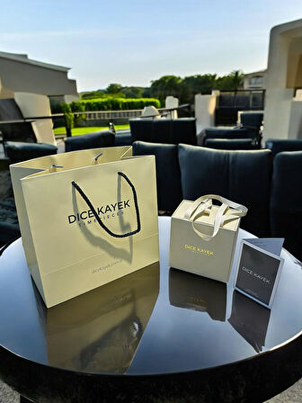 Dice Kayek 2 Yıl Garantili Çelik Kasa Ve Kordon 5 Atm Suya Dayanıklı Kadın Kol Saati+Bileklik DC.002