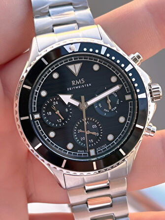 Rms Romanson 2 Yıl Garantili Çelik Kordon Çelik Kasa 5 Atm Suya Dayanıklı Erkek Kol Saati AG1503.01