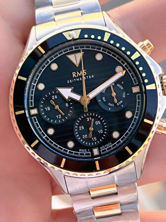 Rms Romanson 2 Yıl Garantili Çelik Kordon Çelik Kasa 5 Atm Suya Dayanıklı Erkek Kol Saati AG1503.04