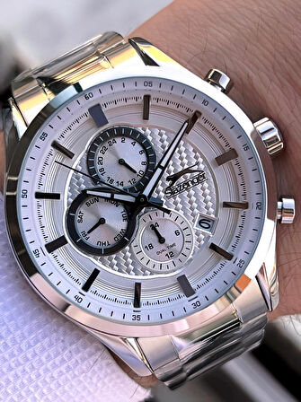 Slazenger İtalyan Tasarım Bileklik Hediyeli 2 Yıl Garantili 10 Atm Çelik Erkek Kol Saat ESL.N1936.2