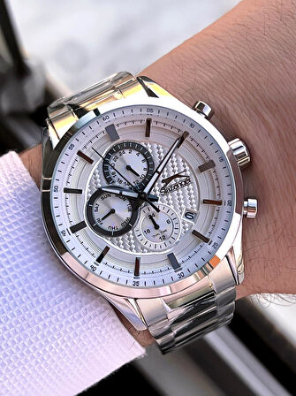 Slazenger İtalyan Tasarım Bileklik Hediyeli 2 Yıl Garantili 10 Atm Çelik Erkek Kol Saat ESL.N1936.2