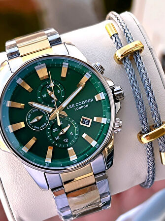 Lee Cooper İtalyan Tasarım Bileklik Hediyeli 2 Yıl Garantili 5 Atm Erkek Kol Saati ELC.08327.270