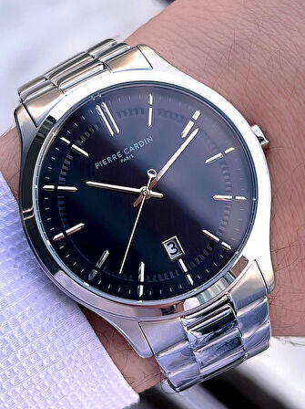 Pierre Cardin İtalyan Tasarım Bileklik Hediyeli Çelik Kasa Ve Kordon 3 Atm Erkek Kol Saati PC.0302.1