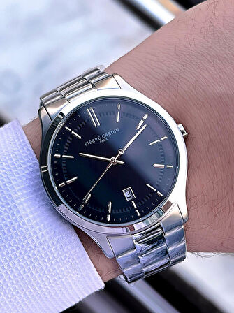 Pierre Cardin İtalyan Tasarım Bileklik Hediyeli Çelik Kasa Ve Kordon 3 Atm Erkek Kol Saati PC.0302.1