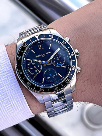 Pierre Cardin İtalyan Tasarım Bileklik Hediyeli Çelik Kasa Ve Kordon 3 Atm Erkek Kol Saati PC.1004.MS1
