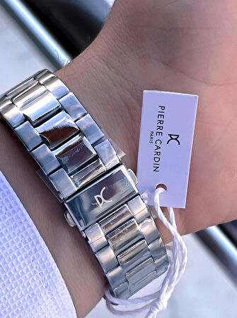 Pierre Cardin İtalyan Tasarım Bileklik Hediyeli Çelik Kasa Ve Kordon 3 Atm Erkek Kol Saati PC.1004.MS1