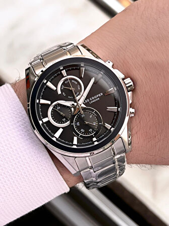 Lee Cooper Premium NişanVe Damatlara Özel 2 Yıl Garantili 5 Atm Erkek Kol Saati+Bileklik E.08249.350