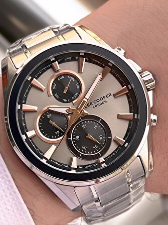 Lee Cooper Premium NişanVe Damatlara Özel 2 Yıl Garantili 5 Atm Erkek Kol Saati+Bileklik E.08249.360