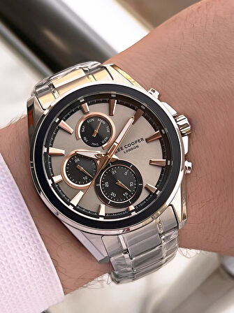 Lee Cooper Premium NişanVe Damatlara Özel 2 Yıl Garantili 5 Atm Erkek Kol Saati+Bileklik E.08249.360